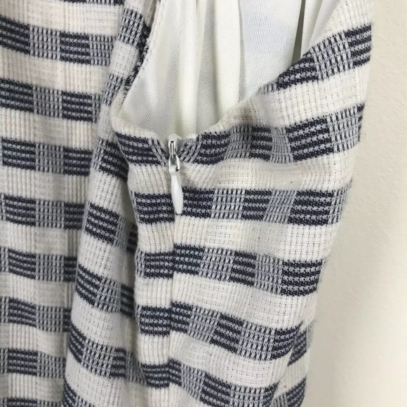 Paper Crane Dress Spaghetti Straps Off White Blue - Picture 4 of 4